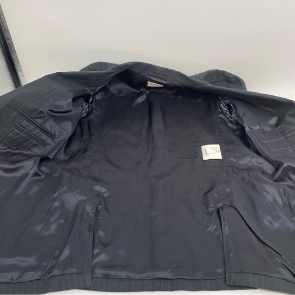 DIESEL Jamon-Bis Blazer Jacket Men’s Xl Gray Striped Cotton Snap Buttons Sleeves - Picture 6 of 12